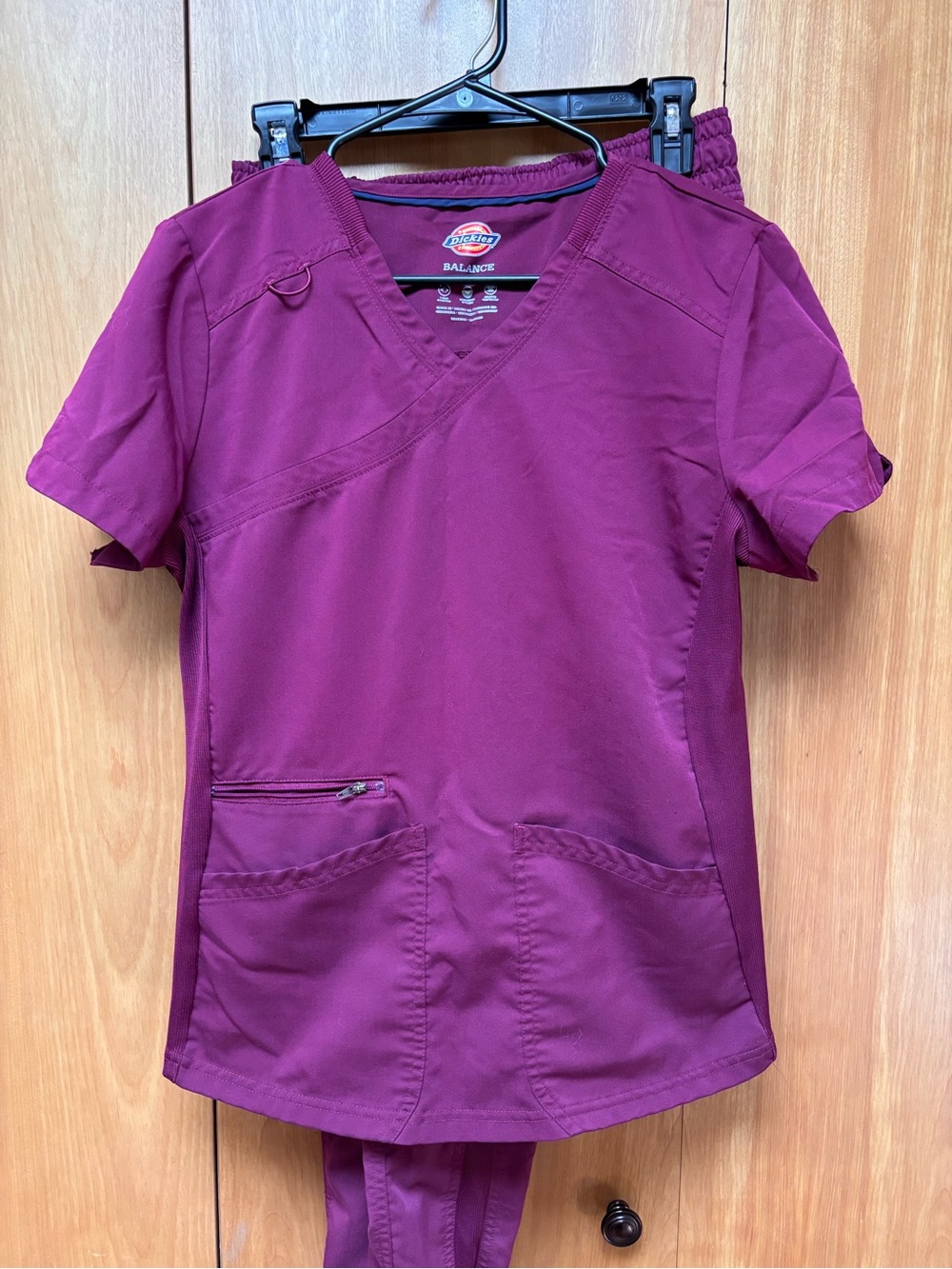 Dickies women’s burgundy scrubs